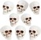8pcs Halloween Skull Decoration Realistic Looking Skulls Mini Human Skeleton Head Skull Ornaments for Halloween Home Haunted House Day of The Dead Decor Party Supplies(2 x 2.75 x 2.75 inch)